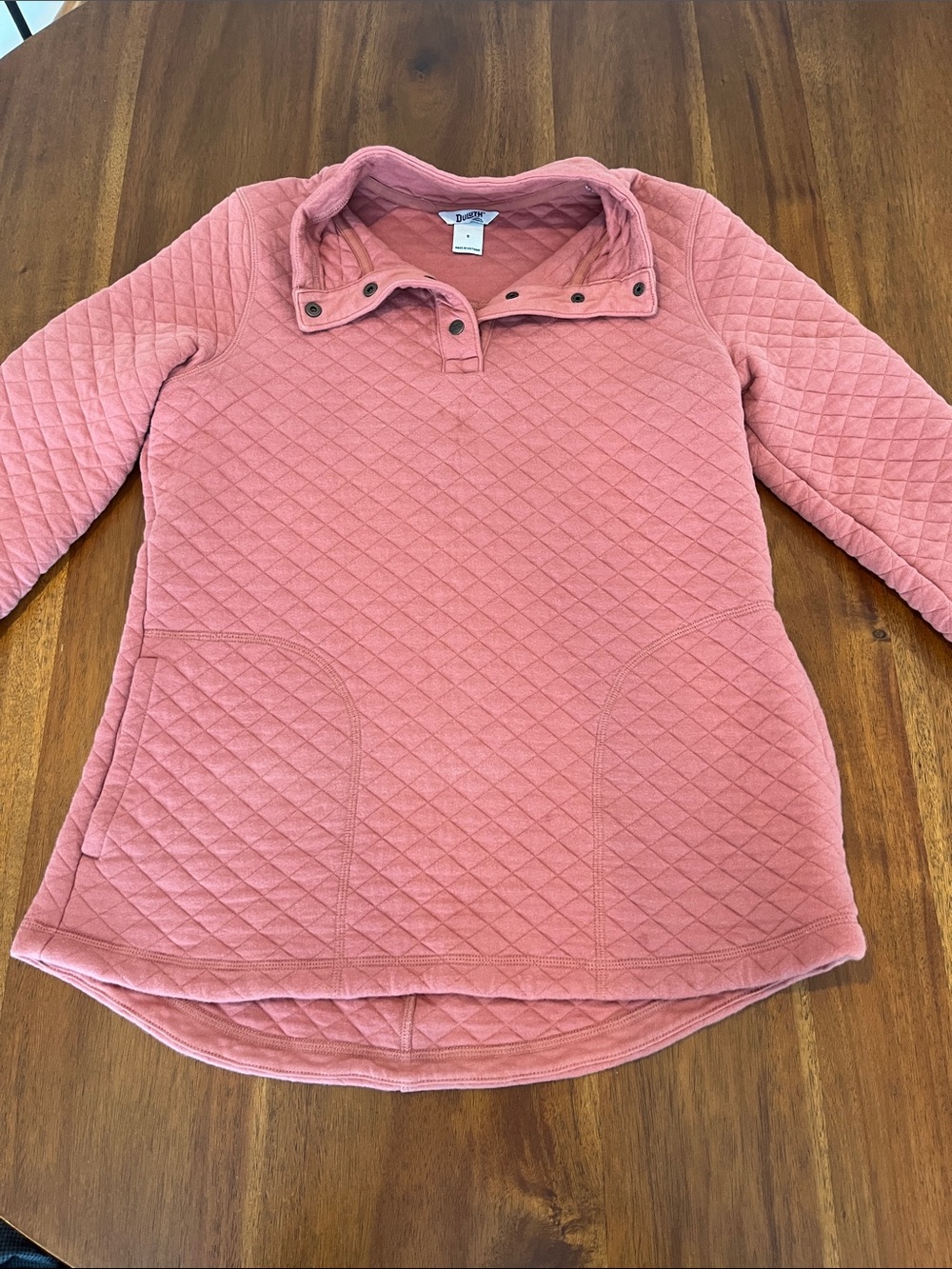 Duluth Quilted Pullover  in Dusty Rose Size Small